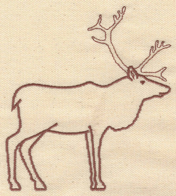 Embroidery Design: Caribou C 4.16w X 4.62h