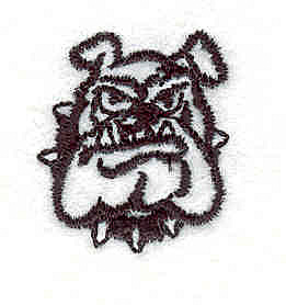 Embroidery Design: Bulldog Head J1.01" x 0.87"