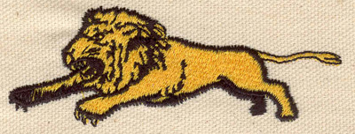 Embroidery Design: Lion leaping 3.57w X 1.32h