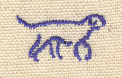 Embroidery Design: Dog 1.11w X 0.59h