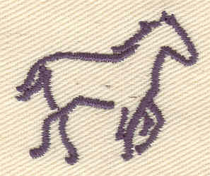 Embroidery Design: Horse outline 1.28w X 1.08h