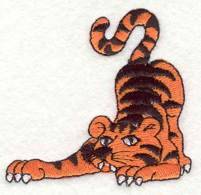 Embroidery Design: Tiger crouching 2.68"w X 2.54"h