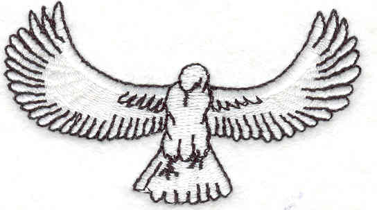 Embroidery Design: Dove 2 1.48w X 2.56h