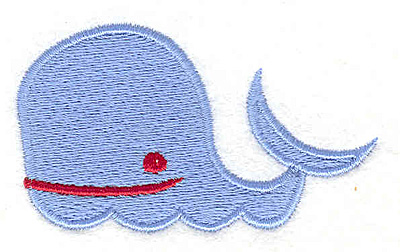Embroidery Design: Whale blue 2.72"w X 1.56"h