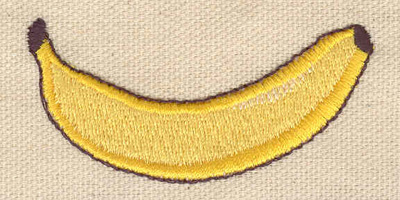 Embroidery Design: Banana 2.51w X 1.17h