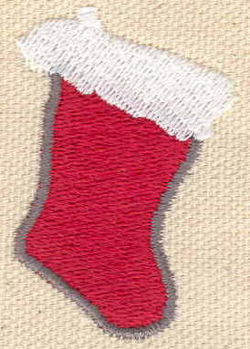 Embroidery Design: Christmas stocking 1.25w X 1.83h