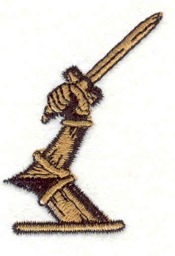 Embroidery Design: Knight's Arm  2.82" x 2.87"