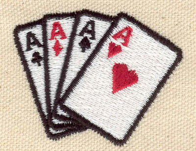 Embroidery Design: Cards ace 2.06w X 1.61h