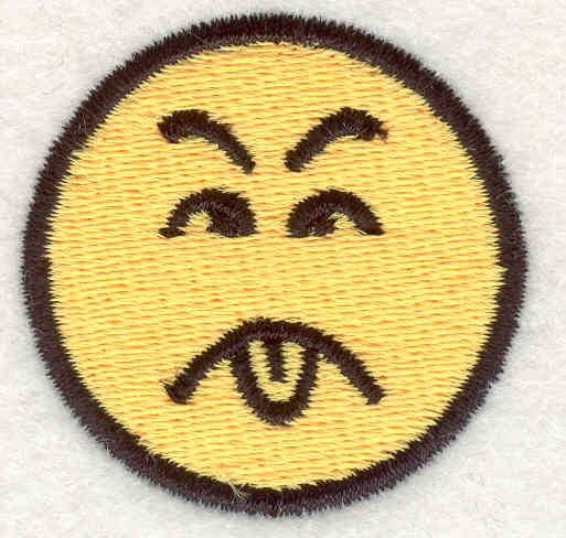 Embroidery Design: Smiley Face 11.52"x1.54"