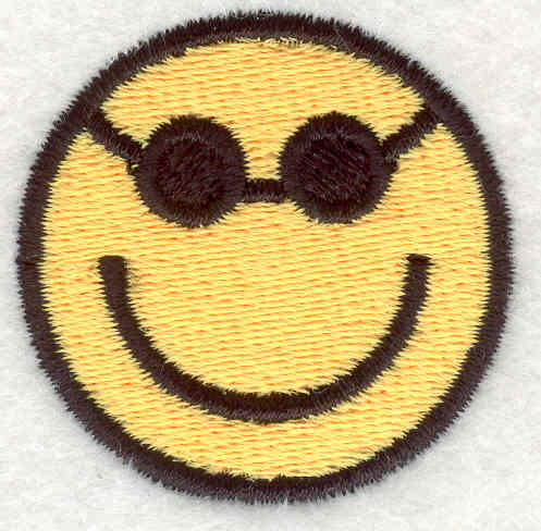 Embroidery Design: Smiley Face 31.53"x1.54"