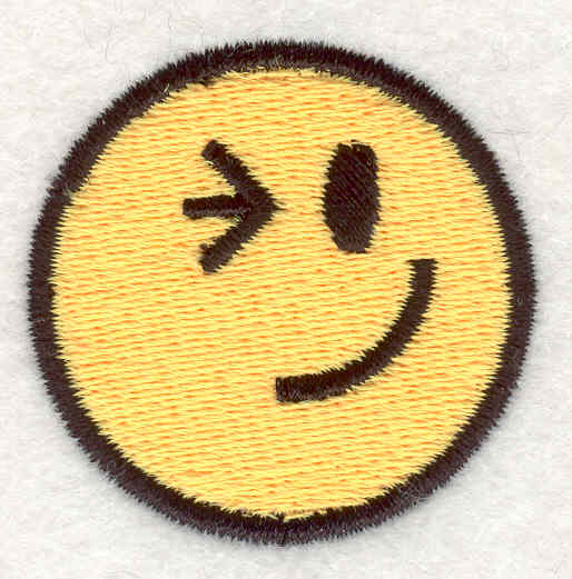 Embroidery Design: Smiley Face 41.53"x1.54"