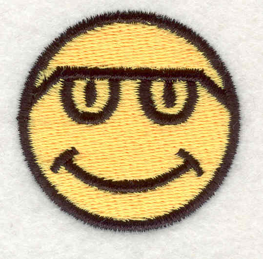 Embroidery Design: Smiley Face 51.52"x1.54"
