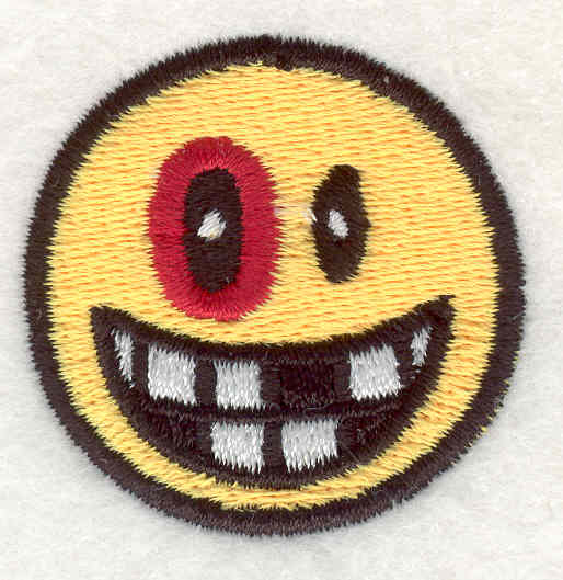 Embroidery Design: Smiley Face 111.52"x1.54"
