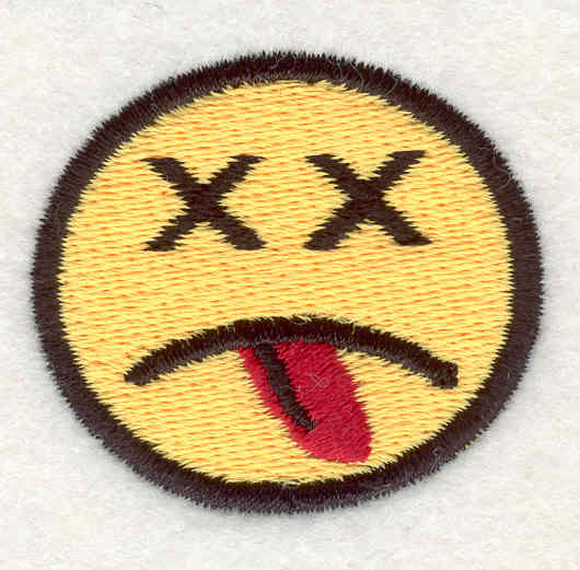 Embroidery Design: Smiley Face 171.42"x1.57"