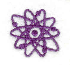 Embroidery Design: Atom 2 0.85w X 0.80h