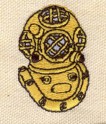 Embroidery Design: Diving mask 1.66w X 1.70h