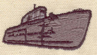 Embroidery Design: Submarine 2.33w X 1.21h
