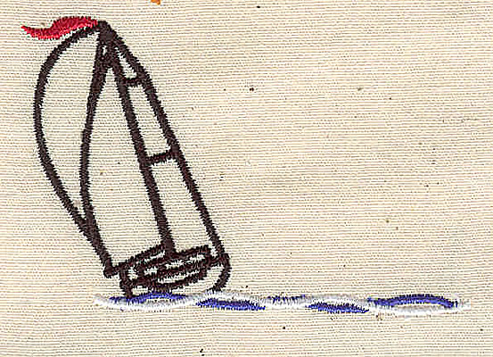 Embroidery Design: Sailboat 2.69w X 1.80h
