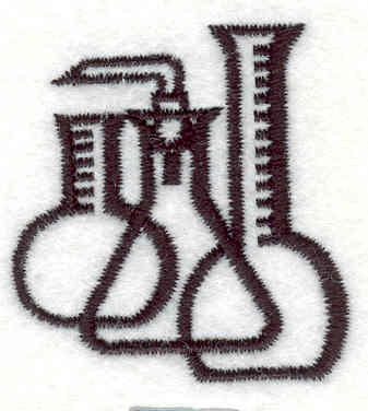 Embroidery Design: Science Beakers 1.64w X 1.57h