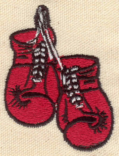 Embroidery Design: Boxing Gloves 2.07w X 2.73h