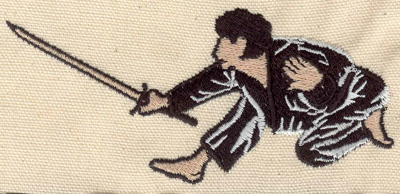 Embroidery Design: Karate fighter 4.80w X 2.20h