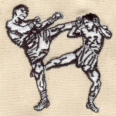 Embroidery Design: Kickboxing 2.50w X 2.56h