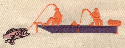 Embroidery Design: Fishing 4.26w X 1.50h