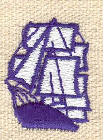 Embroidery Design: Sailing ship 0.91w X 1.17h