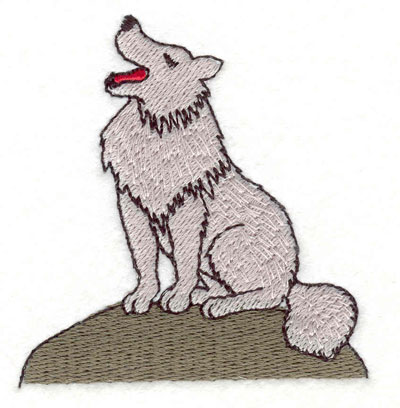Embroidery Design: Wolf howling C 2.48"w X 2.65"h
