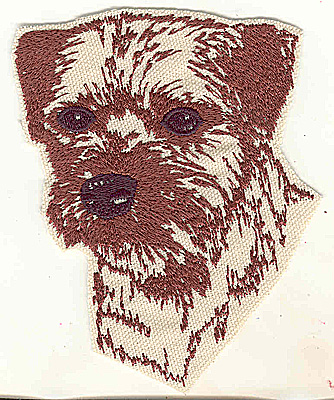 Embroidery Design: Dog E 3.32w X 4.54h