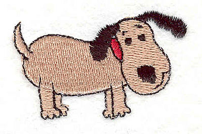 Embroidery Design: Dog standing 1.27" X 2.07"