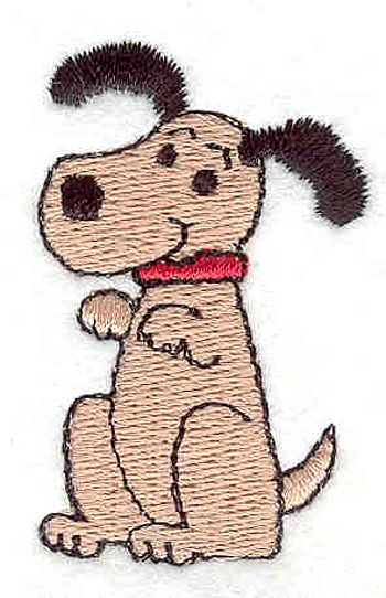 Embroidery Design: Dog begging 2.02" X 1.27"