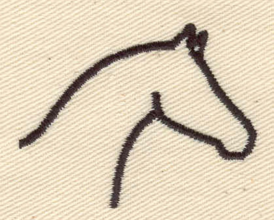 Embroidery Design: Horse head silouette 1.81w X 1.41h