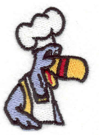 Embroidery Design: Buzzard chef 1.52"w X 2.23"h