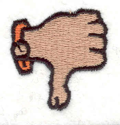 Embroidery Design: Thumbs down 1.44"w X 1.50"h