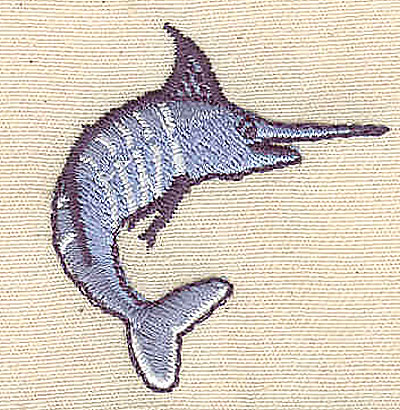 Embroidery Design: Marlin 1.46w X 1.63h