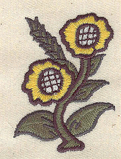 Embroidery Design: Sunflower 1.54w X 2.12h