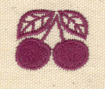 Embroidery Design: Cherries 1.21w X 1.02h