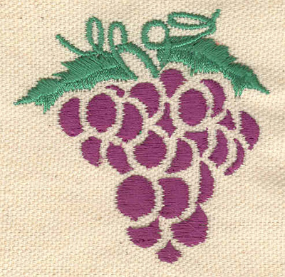 Embroidery Design: Grapes  2.25w X 2.25h