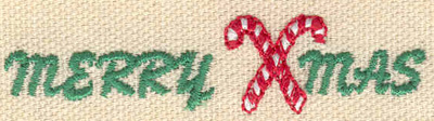 Embroidery Design: Merry Xmas 2.77w X 0.66h