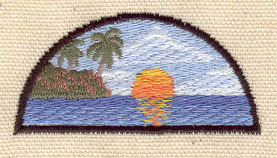 Embroidery Design: Tropical sunset 2.46w X 1.21h
