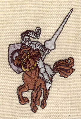 Embroidery Design: Knight A1.64w X 2.59h