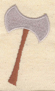 Embroidery Design: Axe 1.58w X 2.80h