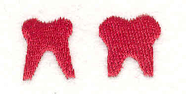 Embroidery Design: Teeth 1  0.65" x 1.39"