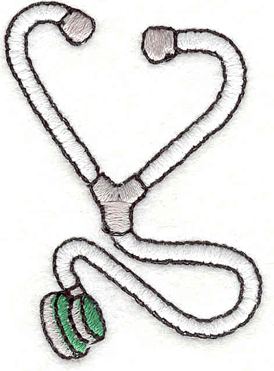 Embroidery Design: Stethoscope 12.07" x 1.47"