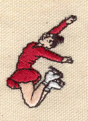 Embroidery Design: Figure Skater B 1.17w X 1.54h