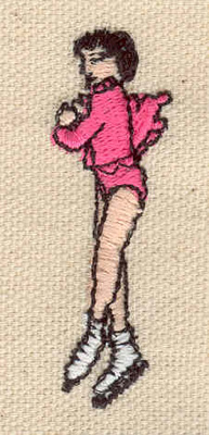 Embroidery Design: Figure Skater C 0.63w X 2.06h