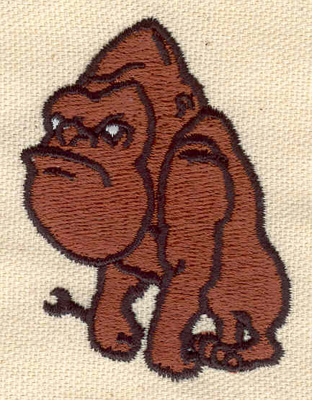 Embroidery Design: Gorilla1.93w X 2.54h