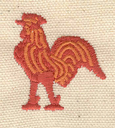 Embroidery Design: Rooster C 1.39w X 1.55h