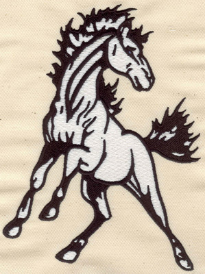 Embroidery Design: Mustang 5.13w X 6.88h